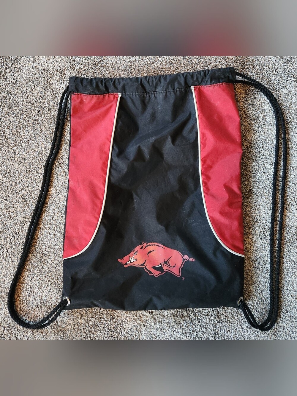 Arkansaa Razorbacks Drawstring Bag